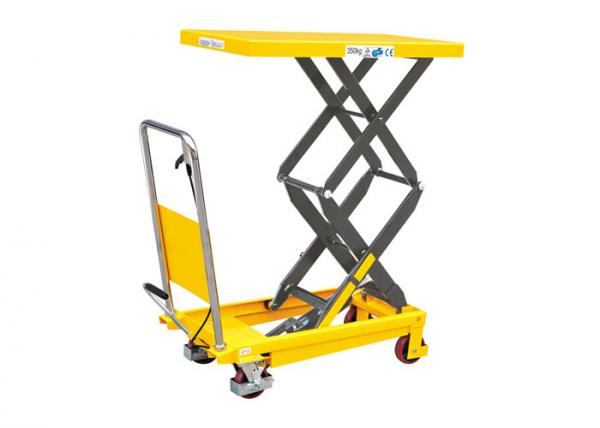 Portable Lightweight Double Scissor Lift Table Hand Operated 700 * 450 * 35mm