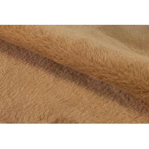 China Brushed rabbit hair coated braided with solid suede composite fabric supplier