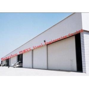 Manual Folded Push Pull Overhead Industrial Garage Doors Track And Hardware Of Aircraft Hanger