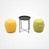 Tray Metal End Table living room Sofa Table Small Round Side Table, Anti-Rust