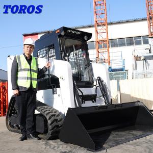 China TOROS White  JC45 JC65 Hydraulic Skid Steer Loader With Attachments supplier