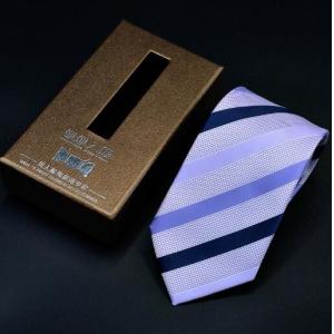 China custom printed luxury paper packaging necktie gift box with window and color customized supplier