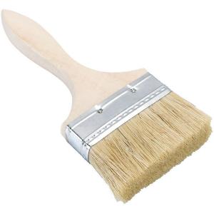 Flat Wooden Handle Bristle Hair Lacquer Brush
