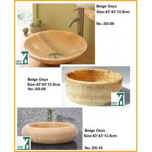 China Bathroom Vanity Granite Marble Sink Round Bowl Pedestal Basin supplier