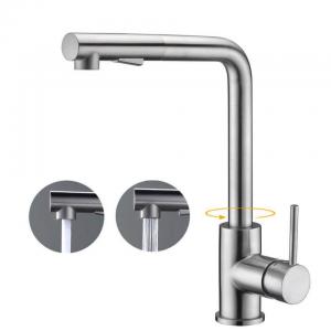 SUS304 Single Handle Pull Down Kitchen Faucet Tap With Two Functions Sprayhead