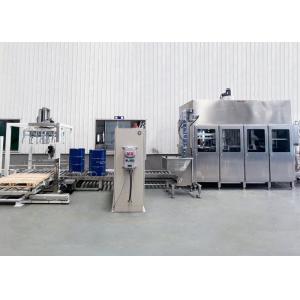 Two Nozzles 200L Fully Automatic Acrylic Acid Chemical Liquid Filling Machine With Auto Drum Palletizer