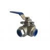 CF8M Stainless Steel Ball Valve Reduced Bore 3 Way 1000 PSI With Thread