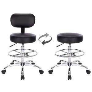 China School Luxury Laboratory Stool Chair ABS Bar Lab Stool Adjustable With Footrest supplier