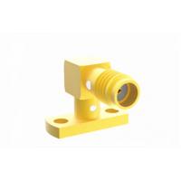 China SMA Female Right Angle Flange Mount RF Connector Matched Pin φ0.4 on sale
