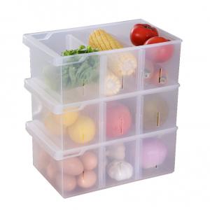 Plastic Refrigerator Organizer Bin Clear Stackable Food Storage Container for Pantry,Fridge,Cabinet,Kitchen Organization