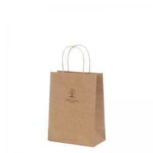 China Kraft brown paper bag with handles book packaging bag window supplier
