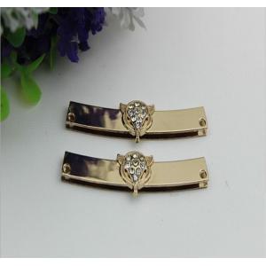 Good quality leather bag accessories frame 62 mm light gold metal corner protector with diamond decorative