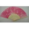China la seda llana del color o crea la fan de seda de la mano para requisitos particulares con el marco de bambú natural wholesale