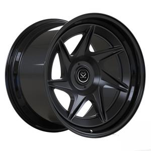 Black Gloss Matte 2 Piece Forged Step Lip Rims 20inch For Porsche Cayman