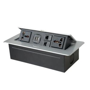 China O Desktop da tampa da aleta estala acima tomadas de soquete padrão uninvesal da tomada de poder para a estação de trabalho de /kitchen da mesa de escritório supplier