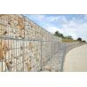 Silver Wire Gabion Baskets , Gabion Wall Cages For Rock Retaining Walls