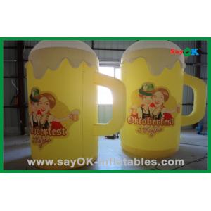 Promotional Activity Yellow Color Custom Inflatable Products Giant Inflatable Beer Cup For Events