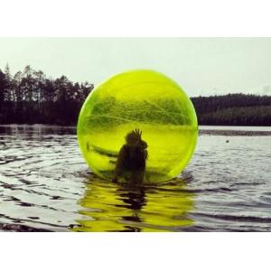 Yellow / Blue Giant Inflatable Water Toys Human Water Bubble Ball