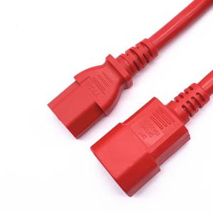China UL Extension Power Cord Home Appliance C13 C14 Red Cable 1.8m 2m 3m supplier
