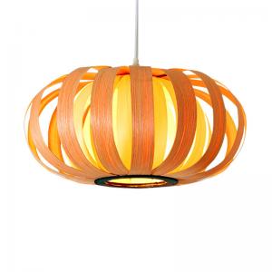 Southeast Asia Simple Wood Chandelier Pendant Light Creative Wood Veneer Lighting Lantern