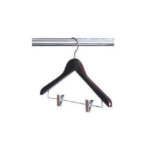 Aubergine Wooden Non Slip Skirt Hangers For Hotel Guestroom Laundry