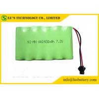 China 2400mah 7.2V 1.2 V Rechargeable Battery , AA NIMH Battery Pack Long Service Life on sale