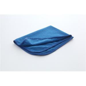 Dark blue microfiber microfibre waffle weave car cleaning cloth sports towels