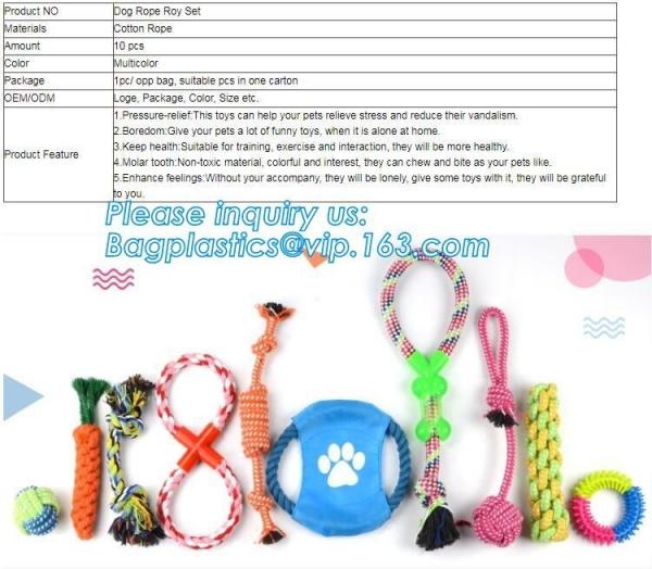 DOG ACCESSORIES, DOG ROPE ROY SET, COTTON ROPE, DOG BITE, MADE UP NON-TOXIC