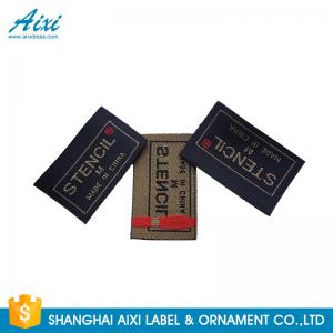 China Clothes Brand Woven Clothing Label Tags , Customized Garment Private Lable supplier