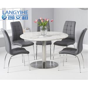 White Oem Odm Circle Marble Dining Table 120cm