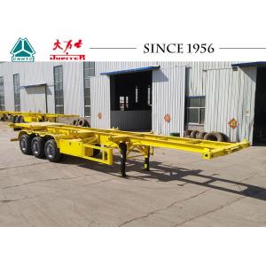 China Spring Suspension Tri Axle Skeletal Trailer For Carrying 20ft 40ft Container supplier