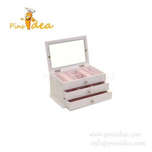 Pink Young Girl Fashion Jewelry Box, Jewelry Storage Box. Wemen's Gift. Direct