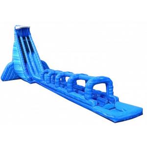 China Single Lane Air  Bouncy Water Slide , Inflatable Lake Slide Slippery Adventurous supplier