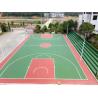China Green Color Surface Acrylic Sports Flooring For Basketball Court 5mm Thickness wholesale