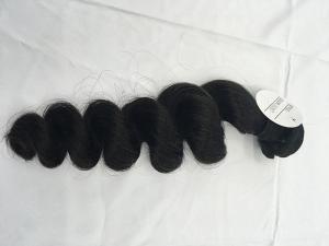 China 9a grade unprocessed human hair weave brazilian hair weft black fasion style loose curl 18 inch on sale 