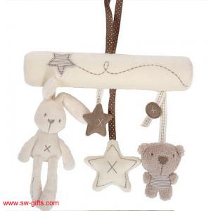 China Baby Rabbit Toy Baby Bed Stroller Hanging Rattle Plush Soft Musical Mobile Toy Carriages supplier