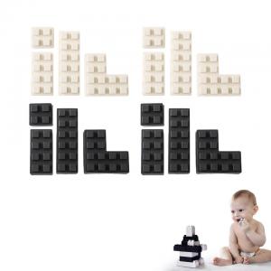 China Kid Safe Chewable Silicone Building Block Toy Set supplier