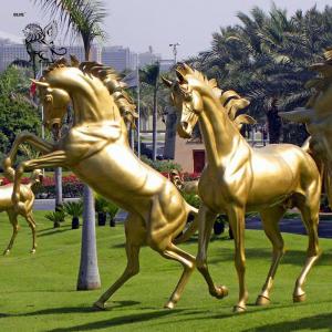 China BLVE Golden Horse Statues Copper Garden Life Size Bronze Horse Sculptures Metal Large Outdoor Decoration supplier