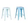 China Stackable Metal Stool , Metal Frame Accent Chair With Wooden Or Pu Seat wholesale