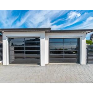 China Automatic Alloy Aluminum Sectional Insulated Glass Garage Doors Wind Resistance supplier