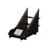 Black MDF Wooden Display Stands / Flooring Display Rack With Logo Printing