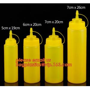 China FDA Food Grade 8oz Empty Custom LDPE Plastic Ketchup Squeeze Bottle with Scale for Syrup, Sauce, Ketchup, BBQ Sauce, Con supplier