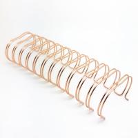 China 1.4mm Thick Rose Gold Coil Rose Gold Metallic Binding Spiral Wire Twin Loop on sale