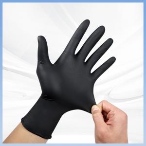 Gants noirs non toxiques jetables protecteurs hygiéniques de travail de PVC de gants de PVC