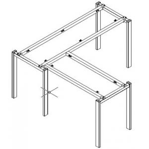 L type metal table frame ,#207