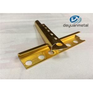 China 6063 T5 Aluminium Metal Edging Strip With Polishing Golden wholesale