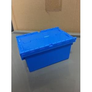 China Small Size 120*80*60 mm Plastic Stack Nest Tote Boxes Attached Lids supplier