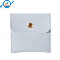 China High end custom logo pu leather Microfiber Button Jewelry Pouch white pink velvet drawer jewelry gift bag pouch with log on sale