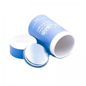 Blue Color Printed Matt Varnished Metal Tube Packaging Biodegradable For Tea
