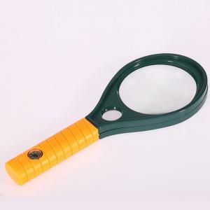 China Durable Plastic Handheld Reading Magnifier 3x 8x Home Reading With Compass supplier